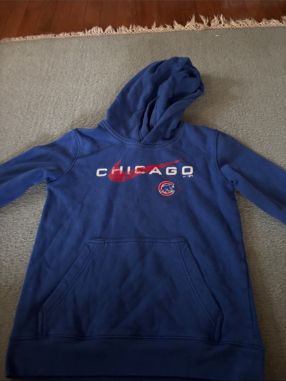 MLB Chicago Cubs Blue Hoodie with Red & White Logo